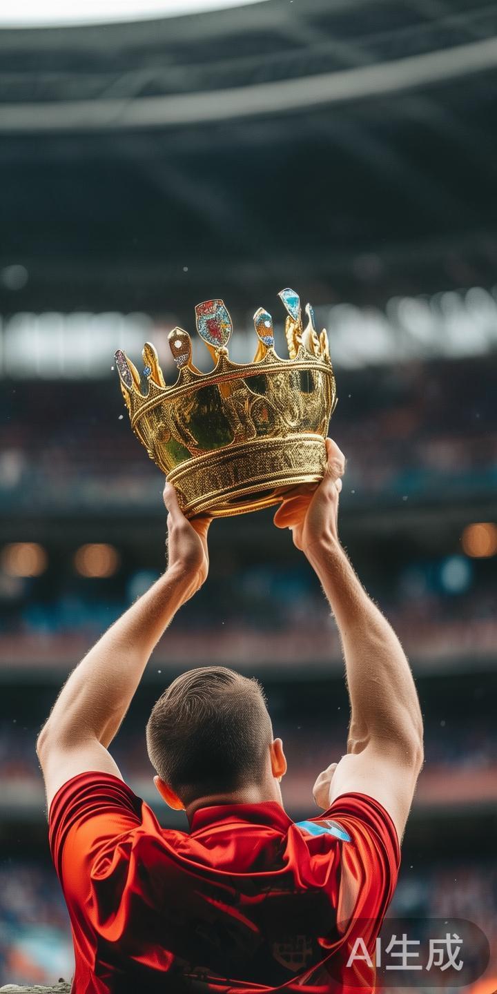 以某次国际足球赛事为例，夺冠队伍的队长常会接受象征